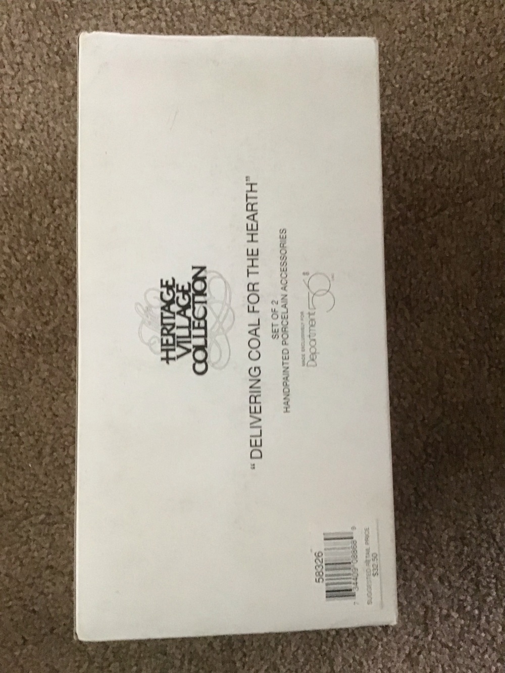 Dept 56 Heritage Village Series "Delivering Coal For The Hearth" Retired